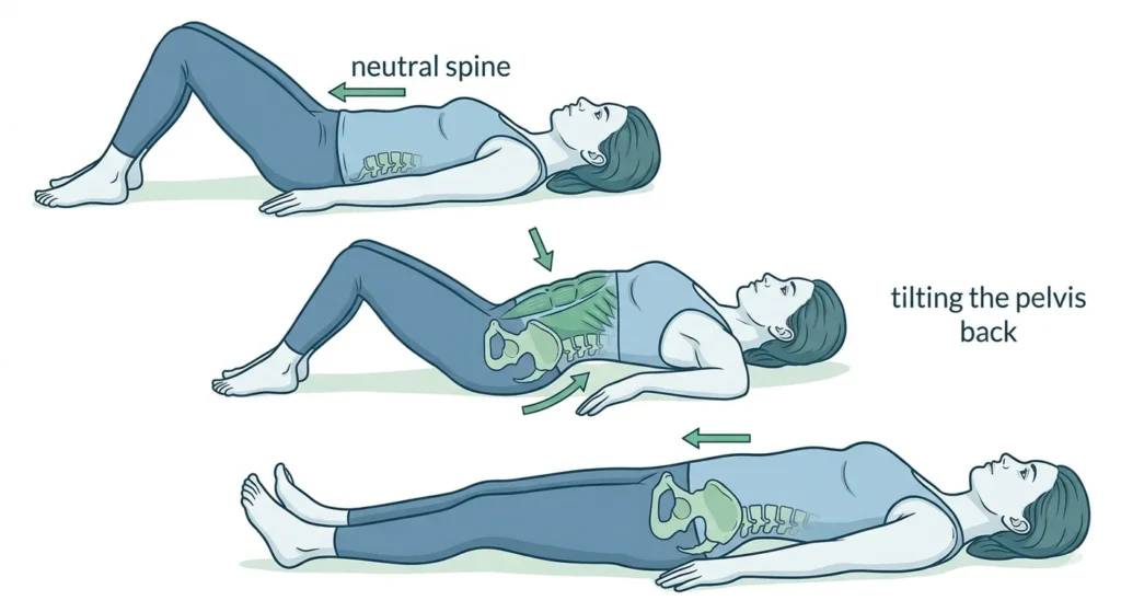 Physiotherapy exercises for lower back pain – pelvic tilt exercise